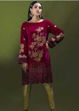 Azalea Embroidered Velvet Winter Collection Design 01 2019